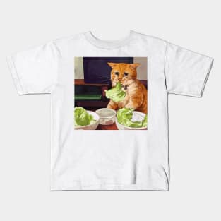 cat in a diet Kids T-Shirt